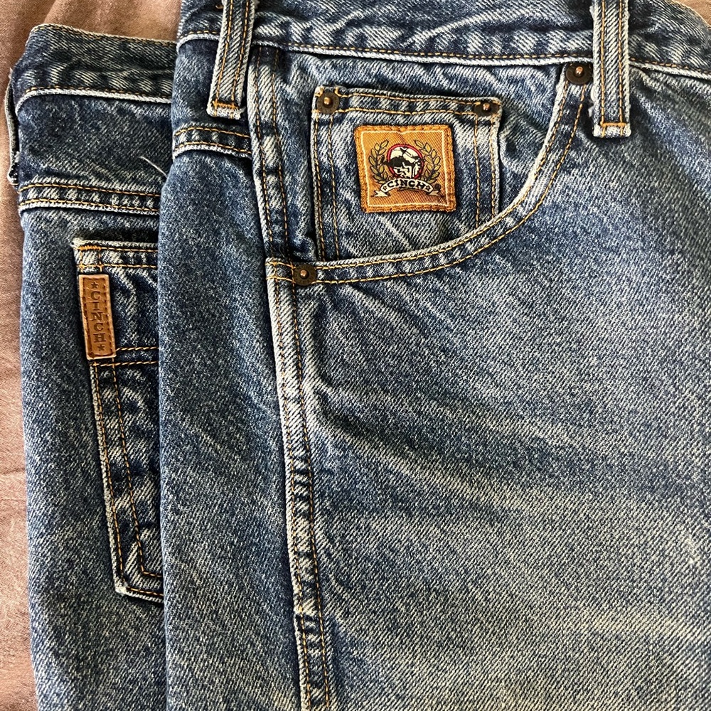 Cinch tan label slim fit boot cut Men's Blue Jeans